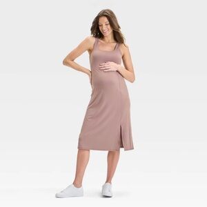 Slit Active Midi Maternity Dress - Isabel Maternity by Ingrid‎ & Isabel